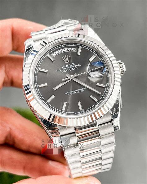 rolex day date gray